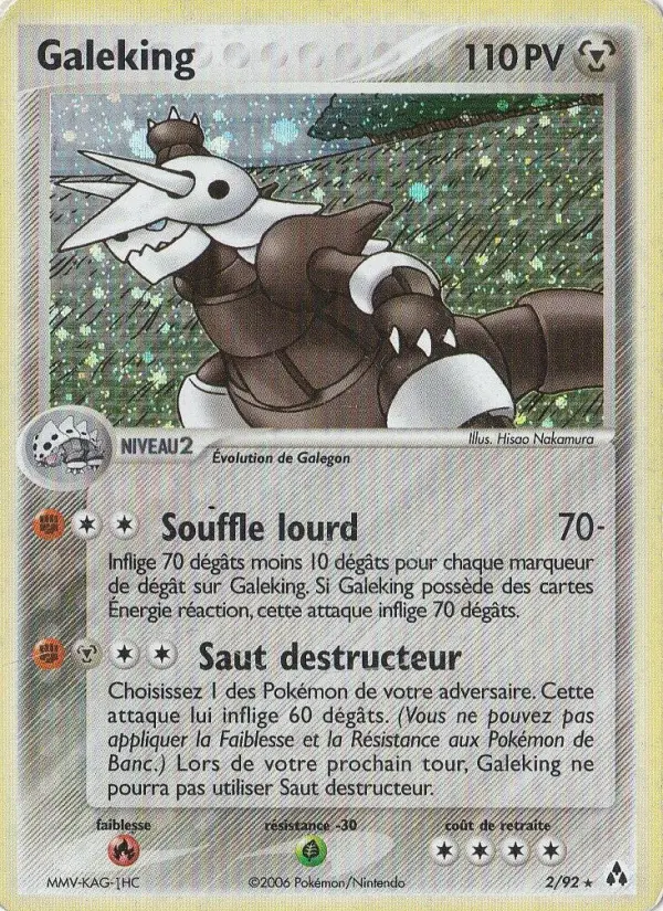 Scan HD carte Pokémon Galeking 2/92 — EX Créateurs de légendes