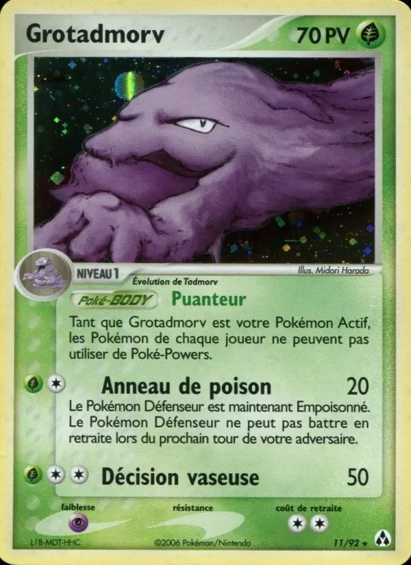Scan HD carte Pokémon Grotadmorv 11/92 — EX Créateurs de légendes