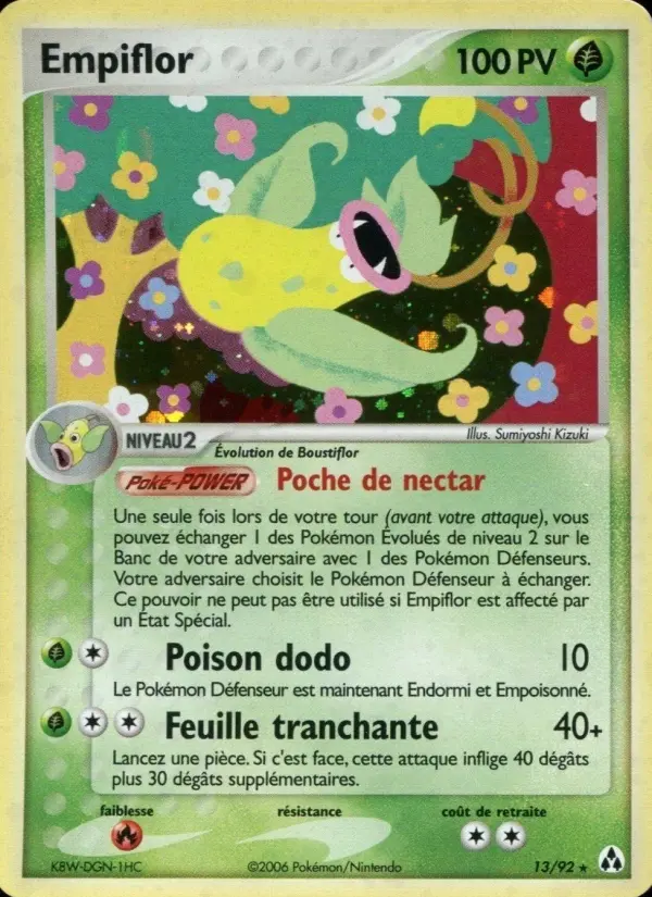 Scan HD carte Pokémon Empiflor 13/92 — EX Créateurs de légendes