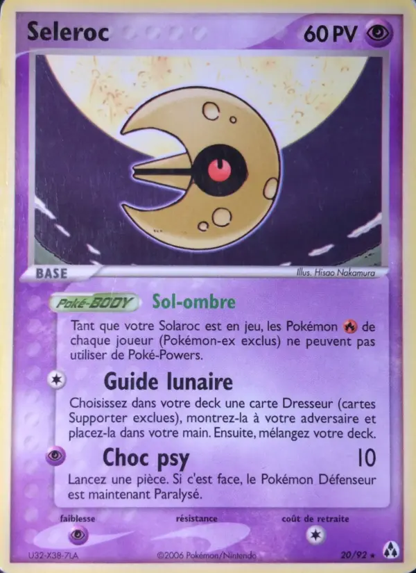 Scan HD carte Pokémon Seleroc 20/92 — EX Créateurs de légendes