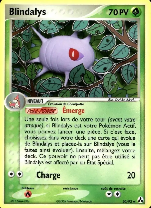 Scan HD carte Pokémon Blindalys 30/92 — EX Créateurs de légendes