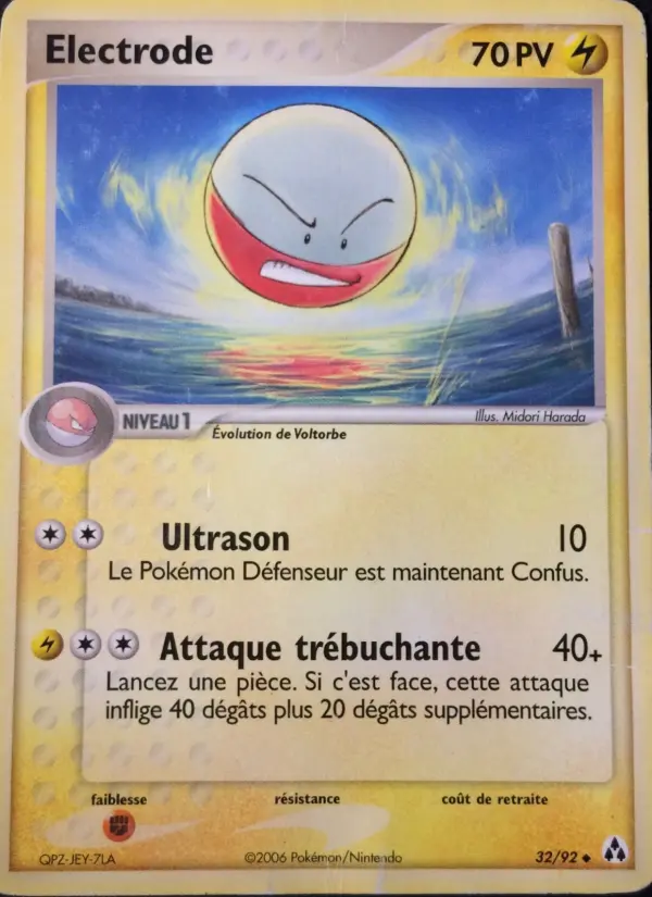 Scan HD carte Pokémon Electrode 32/92 — EX Créateurs de légendes