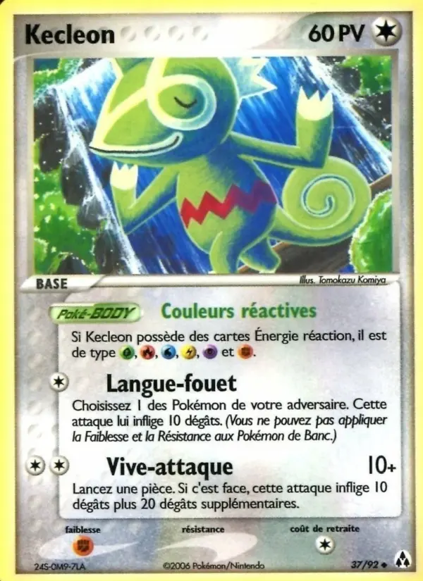 Scan HD carte Pokémon Kecleon 37/92 — EX Créateurs de légendes