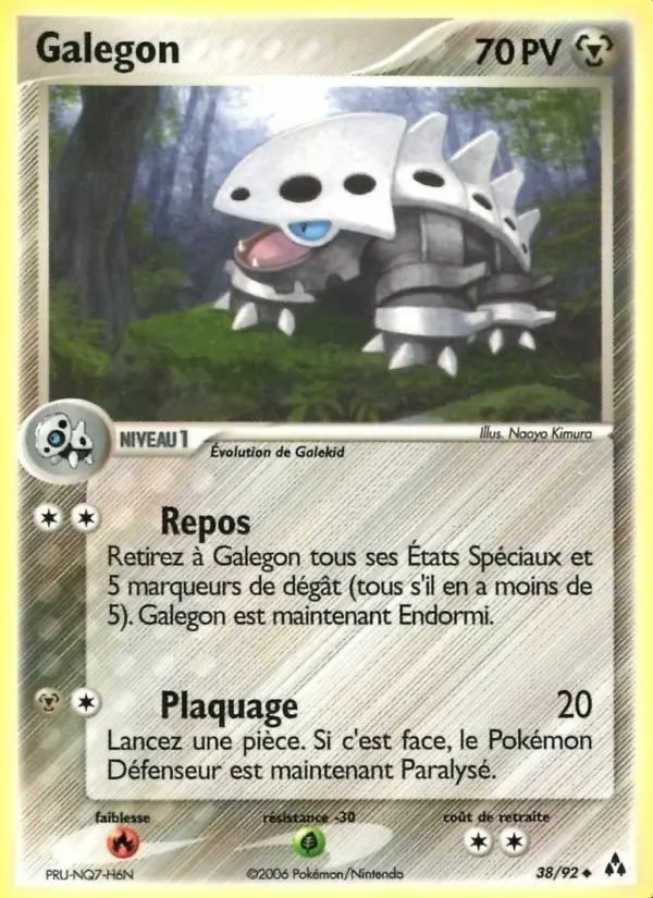 Scan HD carte Pokémon Galegon 38/92 — EX Créateurs de légendes