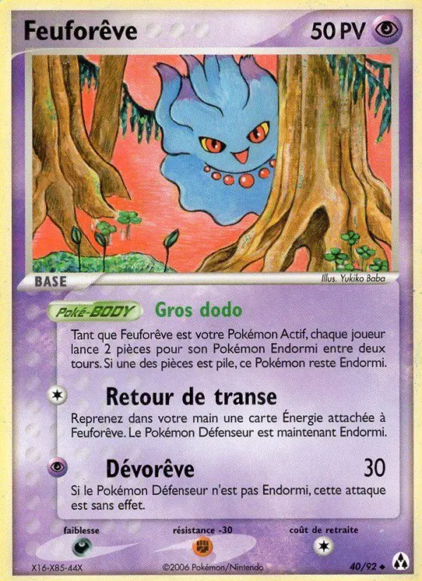 Scan HD carte Pokémon Feuforêve 40/92 — EX Créateurs de légendes