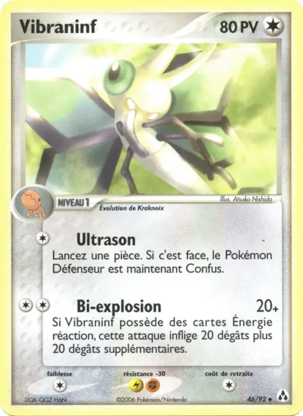 Scan HD carte Pokémon Vibraninf 46/92 — EX Créateurs de légendes