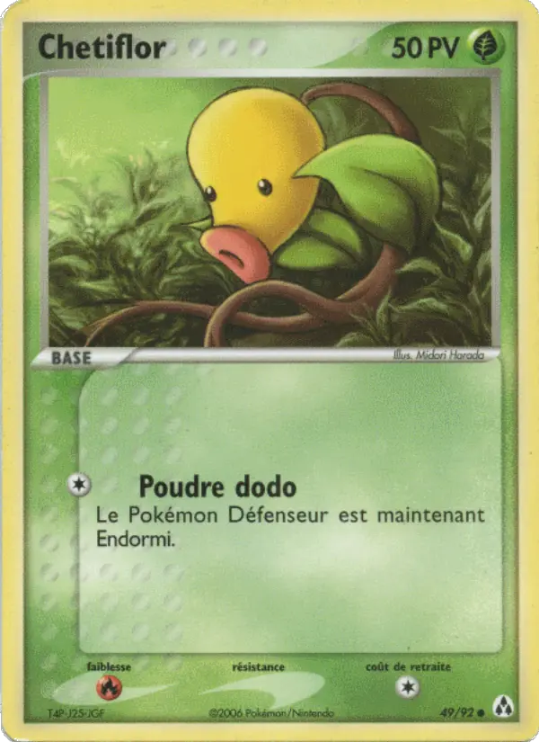 Scan HD carte Pokémon Chetiflor 49/92 — EX Créateurs de légendes