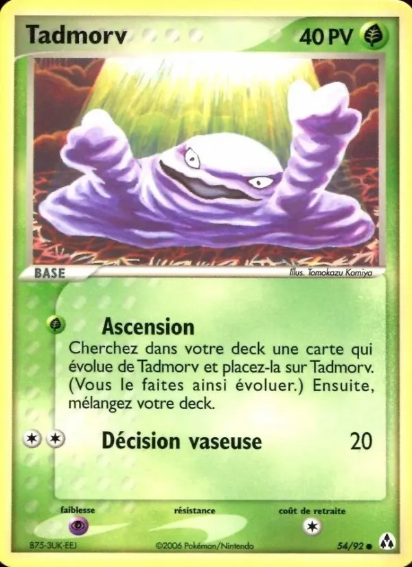 Scan HD carte Pokémon Tadmorv 54/92 — EX Créateurs de légendes