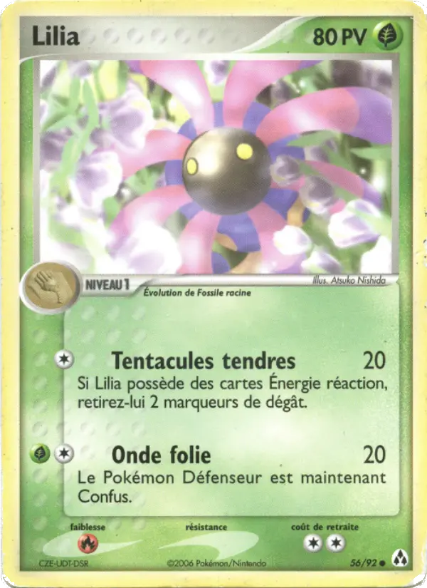 Scan HD carte Pokémon Lilia 56/92 — EX Créateurs de légendes