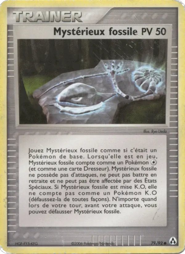 Scan HD carte Pokémon Mystérieux fossile 79/92 — EX Créateurs de légendes