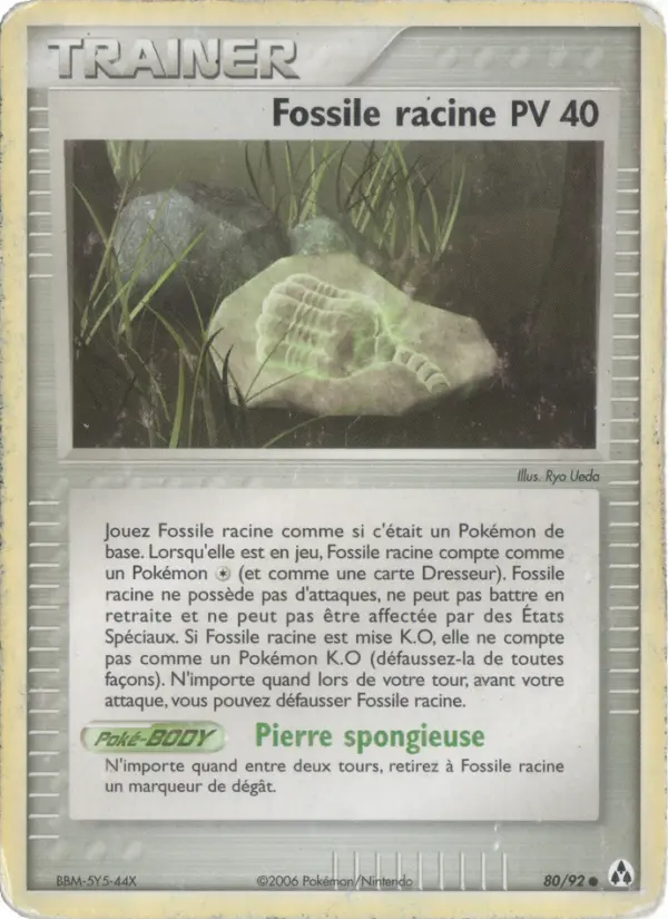 Scan HD carte Pokémon Fossile racine 80/92 — EX Créateurs de légendes