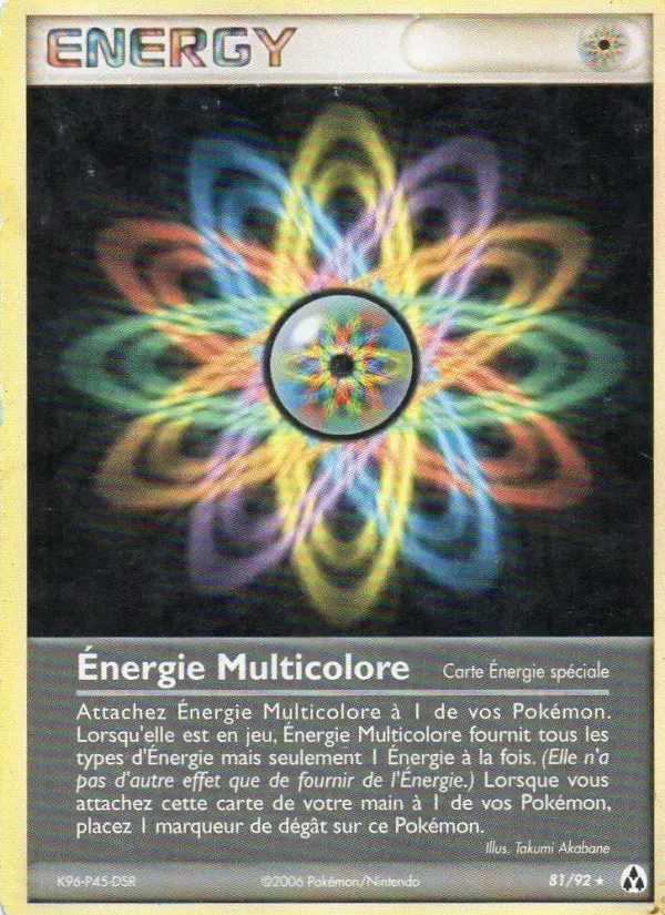 Scan HD carte Pokémon Énergie Multicolore 81/92 — EX Créateurs de légendes