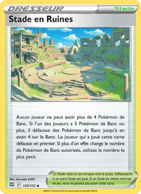 Scan HD carte Pokémon Stade en Ruines 137/172 — Stars Étincelantes