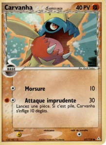 Carte Pokemon Carvanha δ 61/110 EX Fantômes Holon
