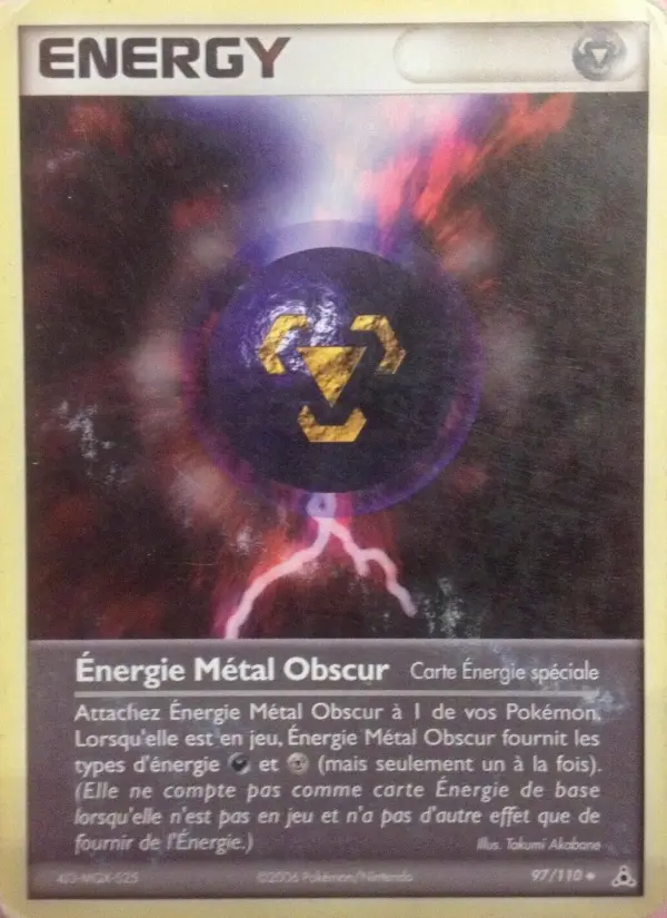 Scan HD carte Pokémon Énergie Métal Obscur 97/110 — EX Fantômes Holon