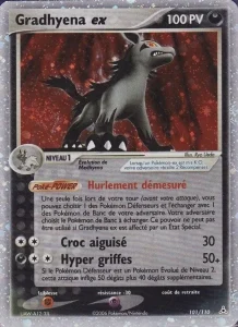 Carte Pokemon Gradhyena ex 101/110 EX Fantômes Holon