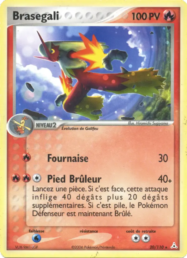 Scan HD carte Pokémon Brasegali 20/110 — EX Fantômes Holon