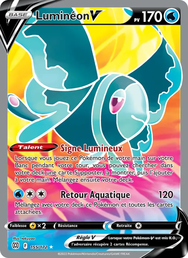 Scan HD carte Pokémon Luminéon V 155/172 — Stars Étincelantes