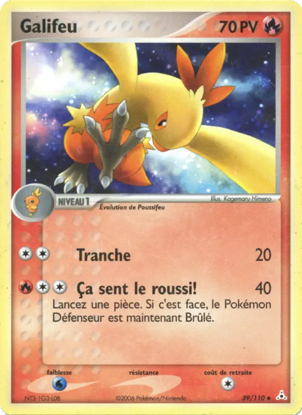 Scan HD carte Pokémon Galifeu 39/110 — EX Fantômes Holon