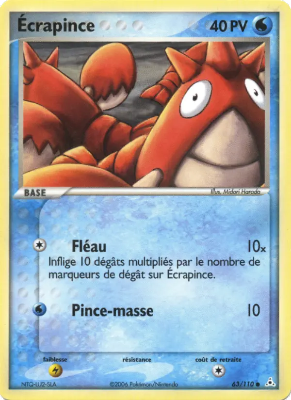 Scan HD carte Pokémon Ecrapince 63/110 — EX Fantômes Holon