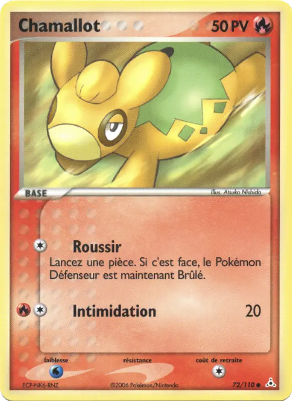 Scan HD carte Pokémon Chamallot 72/110 — EX Fantômes Holon