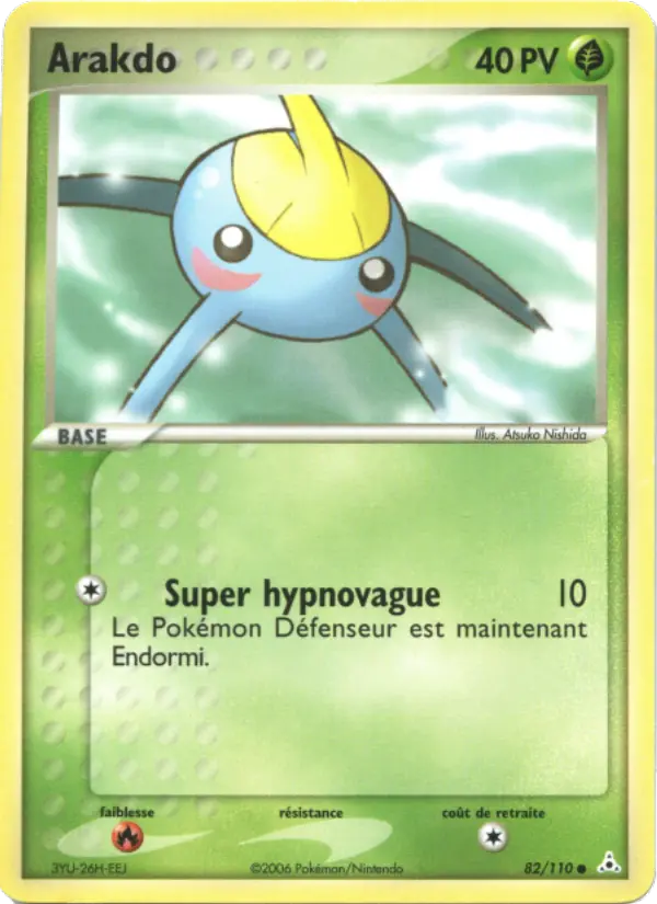 Scan HD carte Pokémon Arakdo 82/110 — EX Fantômes Holon