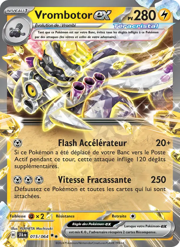 Scan HD carte Pokémon Vrombotor-ex 015/64 — Fable Nébuleuse