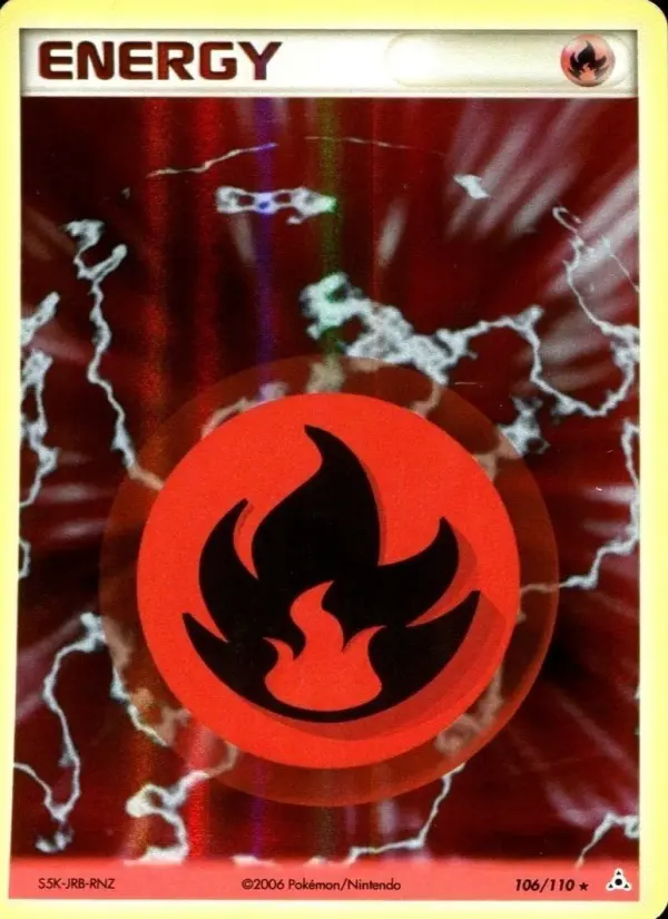 Scan HD carte Pokémon Énergie Feu 106/110 — EX Fantômes Holon
