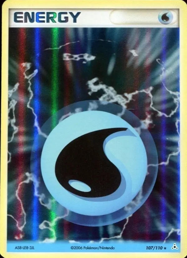 Scan HD carte Pokémon Énergie Eau 107/110 — EX Fantômes Holon