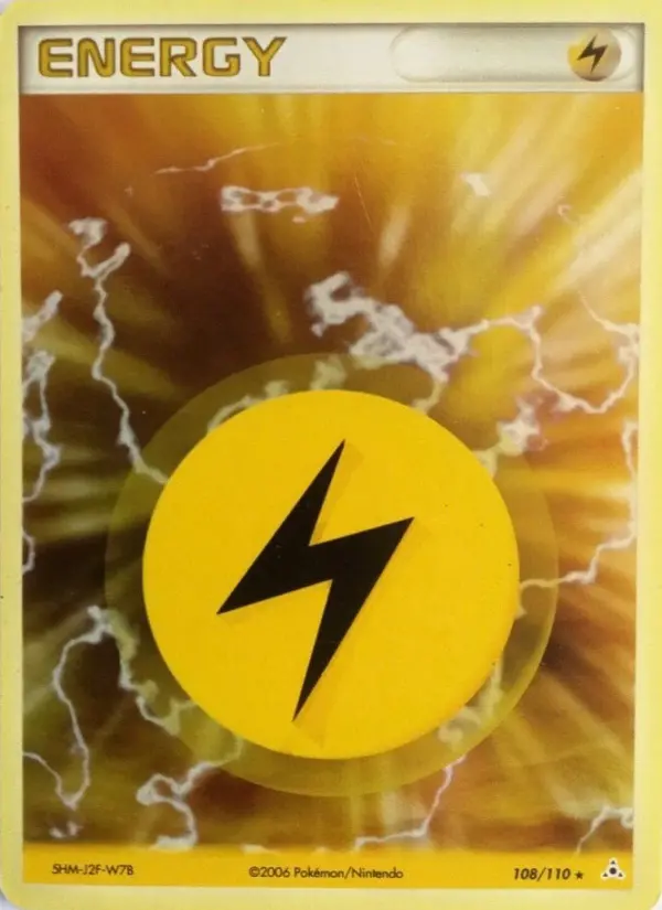 Scan HD carte Pokémon Énergie Électrique 108/110 — EX Fantômes Holon