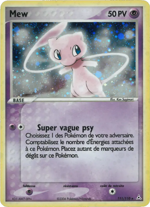 Scan HD carte Pokémon Mew 111/110 — EX Fantômes Holon