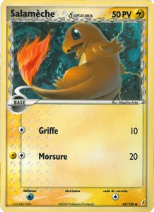 Carte Pokemon Salamèche δ 49/100 EX Gardiens de Cristal