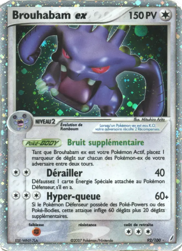 Scan HD carte Pokémon Brouhabam ex 92/100 — EX Gardiens de Cristal