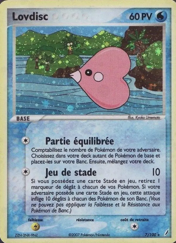 Scan HD carte Pokémon Lovdisc 7/100 — EX Gardiens de Cristal