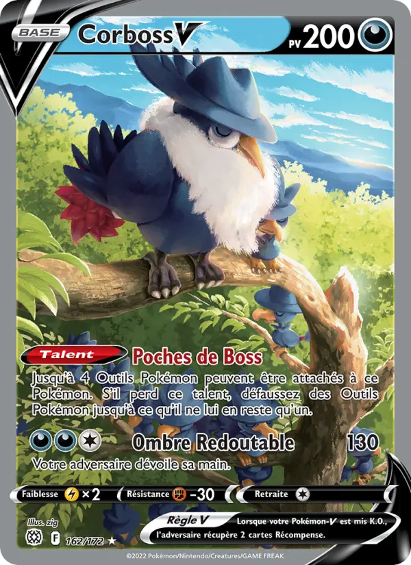 Scan HD carte Pokémon Corboss V 162/172 — Stars Étincelantes
