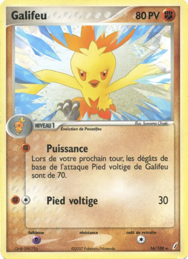 Scan HD carte Pokémon Galifeu 16/100 — EX Gardiens de Cristal