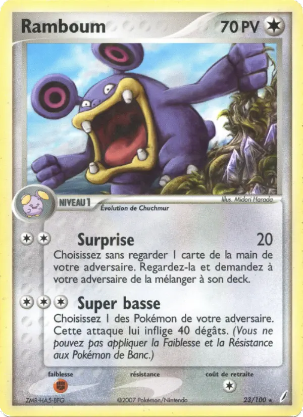 Scan HD carte Pokémon Ramboum 23/100 — EX Gardiens de Cristal