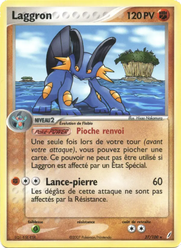 Scan HD carte Pokémon Laggron 27/100 — EX Gardiens de Cristal