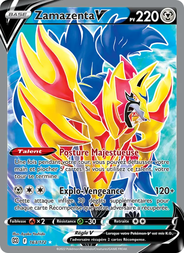 Scan HD carte Pokémon Zamazenta V 163/172 — Stars Étincelantes