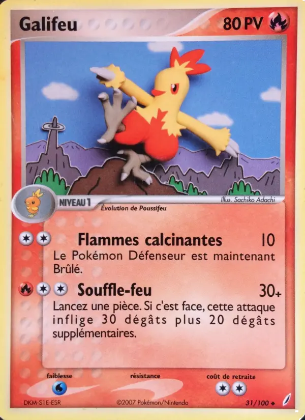 Scan HD carte Pokémon Galifeu 31/100 — EX Gardiens de Cristal