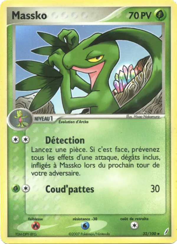 Scan HD carte Pokémon Massko 32/100 — EX Gardiens de Cristal