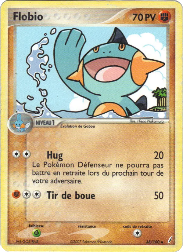 Scan HD carte Pokémon Flobio 38/100 — EX Gardiens de Cristal