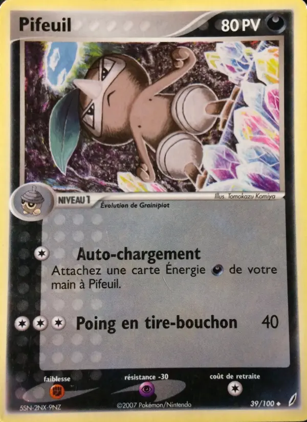 Scan HD carte Pokémon Pifeuil 39/100 — EX Gardiens de Cristal