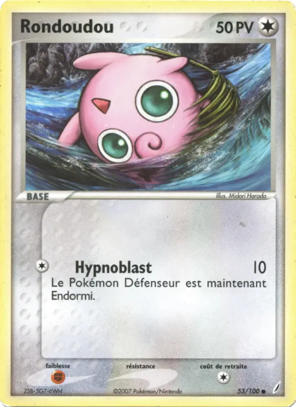 Scan HD carte Pokémon Rondoudou 53/100 — EX Gardiens de Cristal