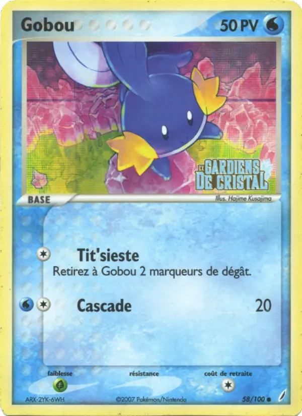 Scan HD carte Pokémon Gobou 58/100 — EX Gardiens de Cristal