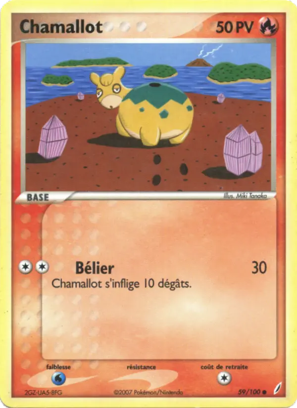 Scan HD carte Pokémon Chamallot 59/100 — EX Gardiens de Cristal