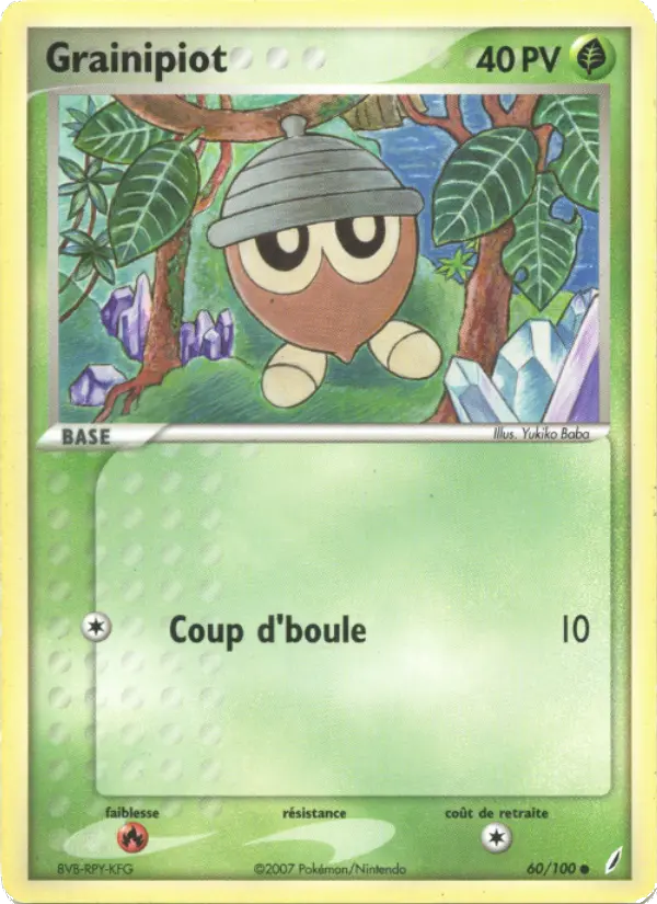 Scan HD carte Pokémon Grainipiot 60/100 — EX Gardiens de Cristal