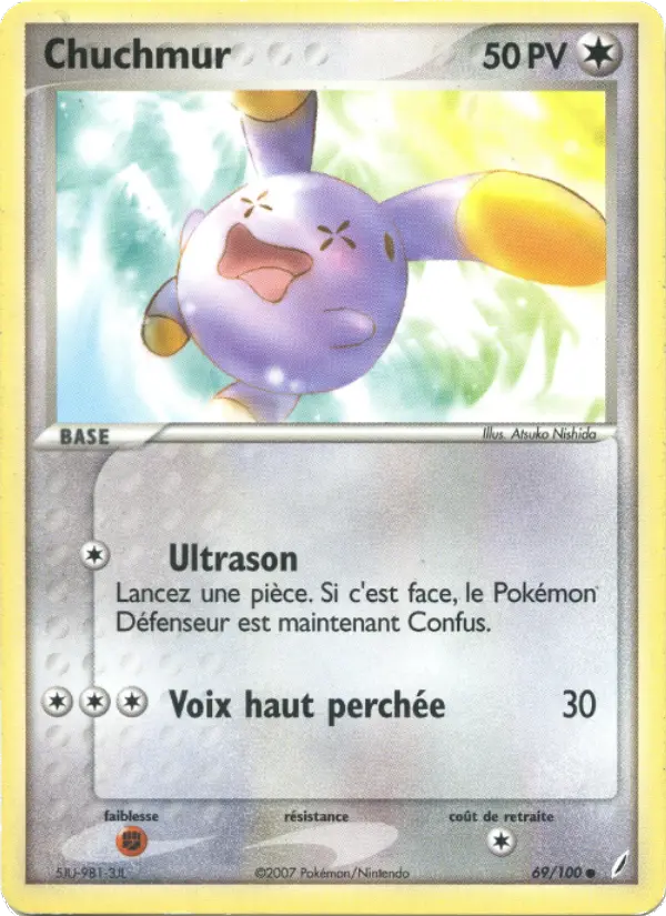 Scan HD carte Pokémon Chuchmur 69/100 — EX Gardiens de Cristal