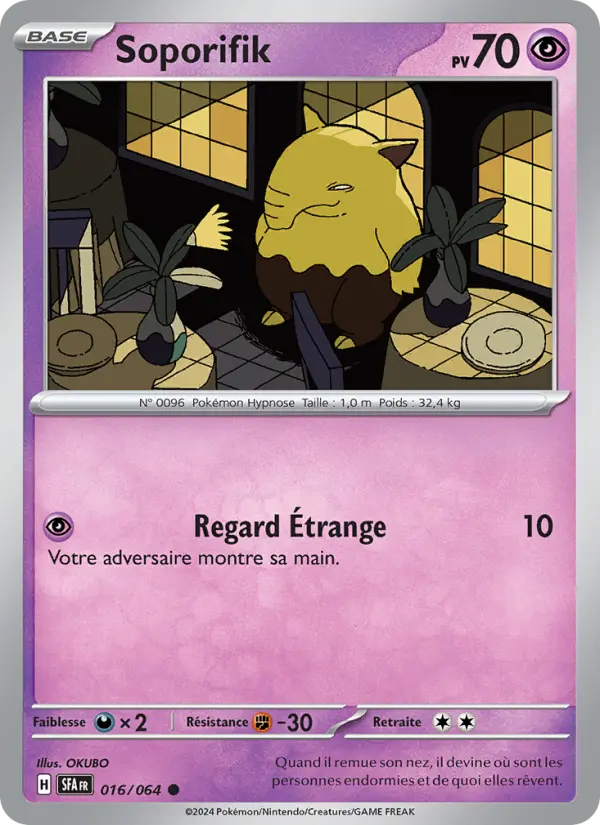 Scan HD carte Pokémon Soporifik 016/64 — Fable Nébuleuse
