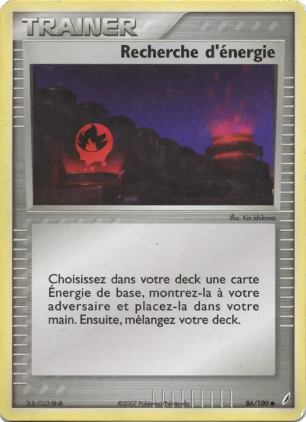 Scan HD carte Pokémon Recherche d'énergie 86/100 — EX Gardiens de Cristal